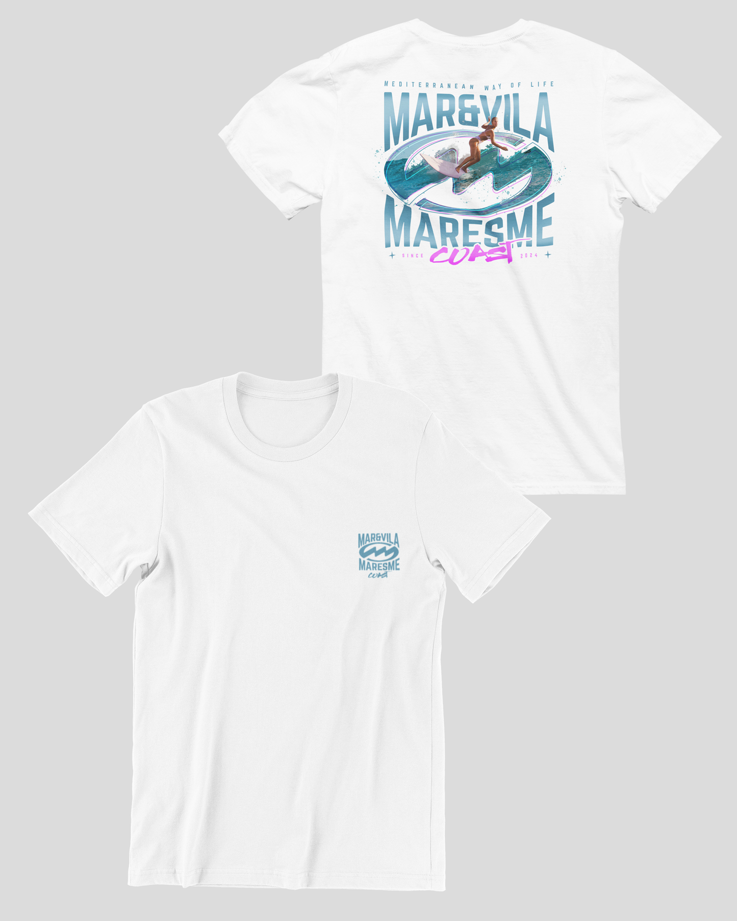 Camiseta Mar&Vila Hombre - Surfing On the Maresme Coast