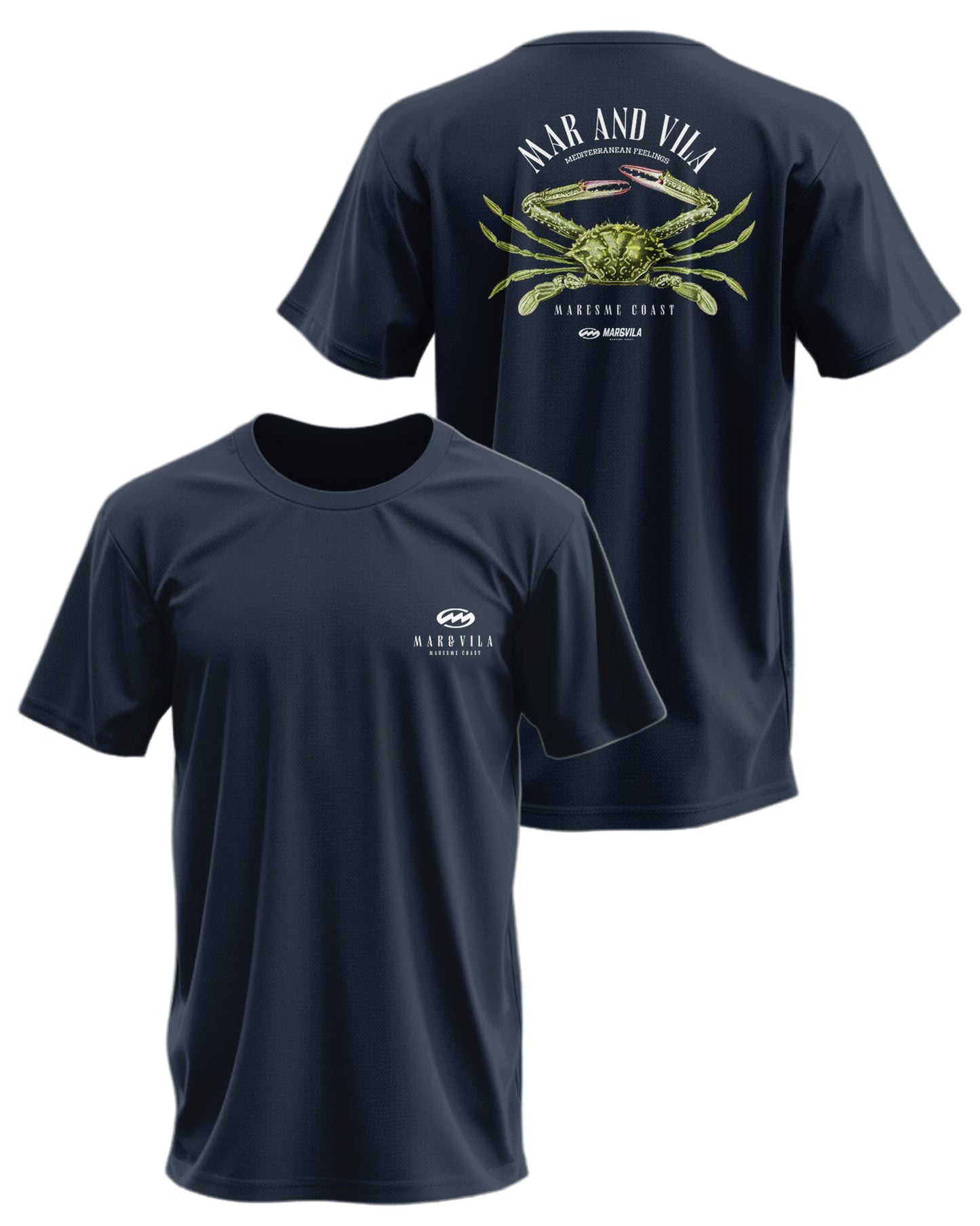 Camiseta Mar&Vila Hombre Logo Cangrejo Verde · Surf Maresme