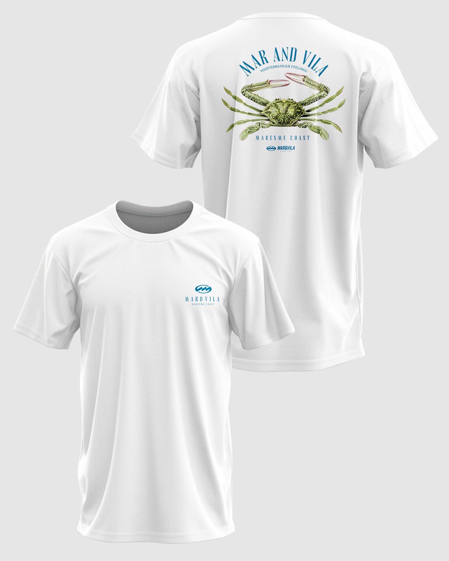 Camiseta Mar&Vila Hombre Logo Cangrejo Verde · Surf Maresme