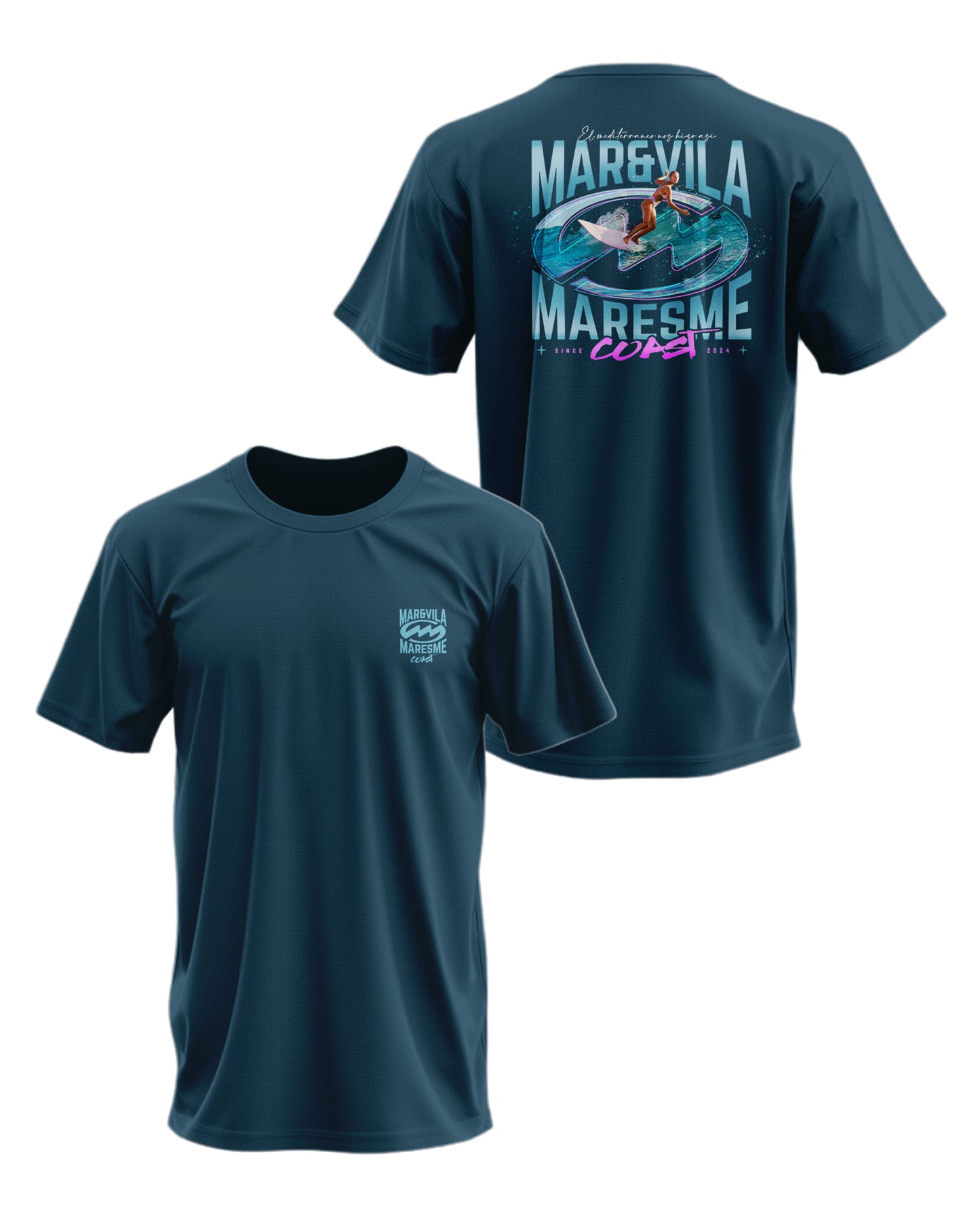 Camiseta Mar&Vila Hombre - Surfing On the Maresme Coast