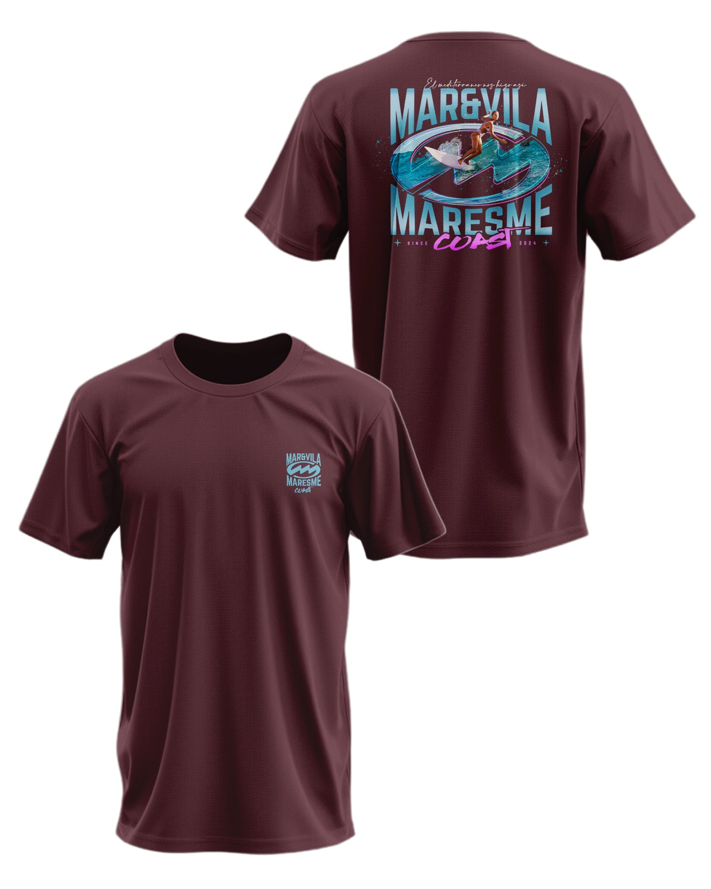 Camiseta Mar&Vila Hombre - Surfing On the Maresme Coast