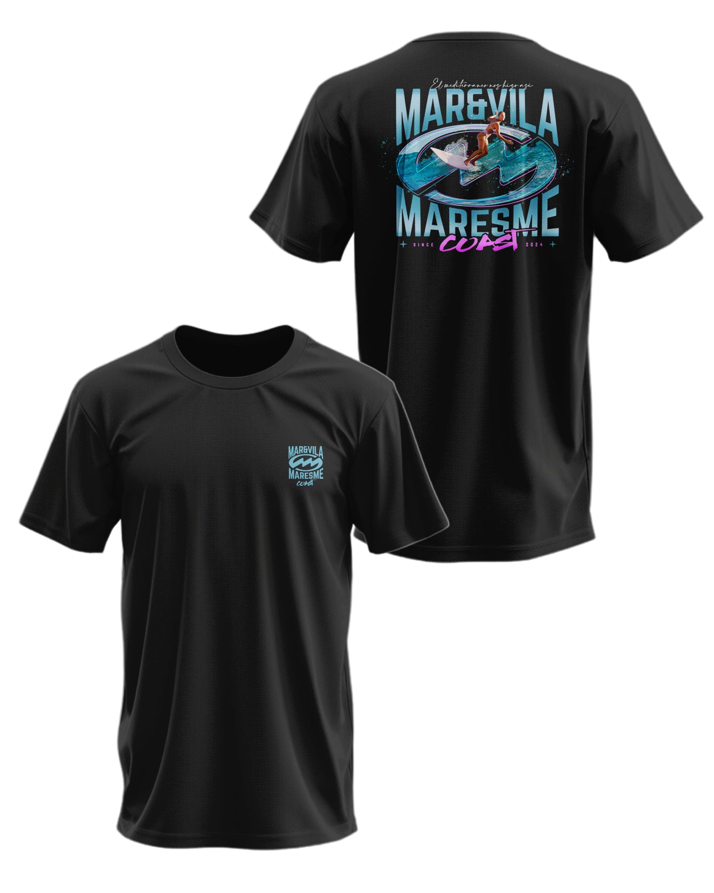 Camiseta Mar&Vila Hombre - Surfing On the Maresme Coast
