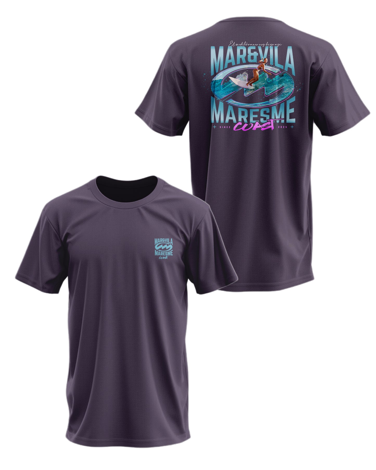 Camiseta Mar&Vila Hombre - Surfing On the Maresme Coast
