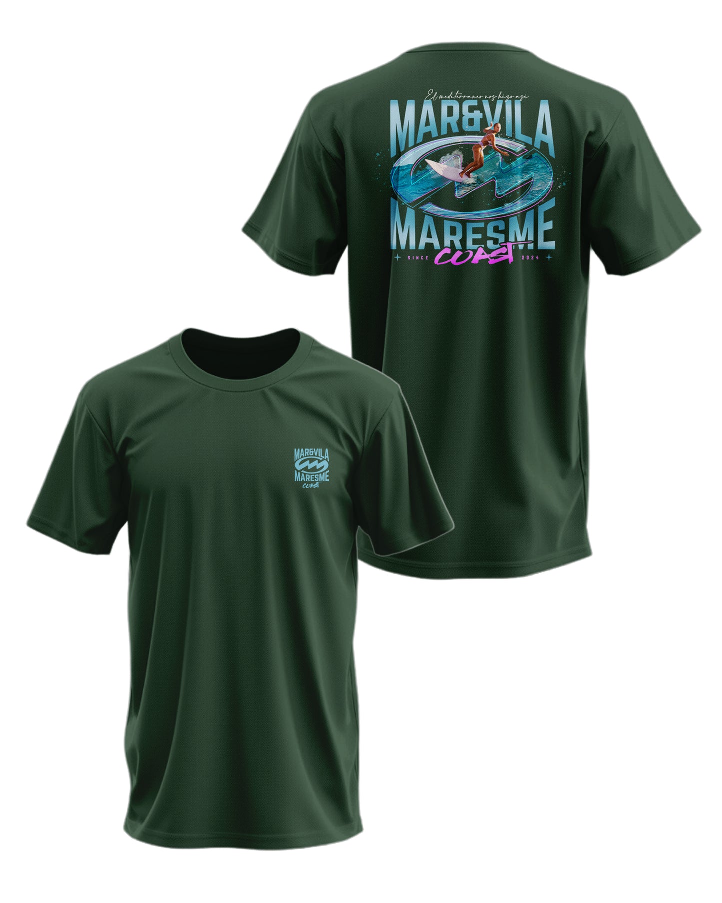 Camiseta Mar&Vila Hombre - Surfing On the Maresme Coast