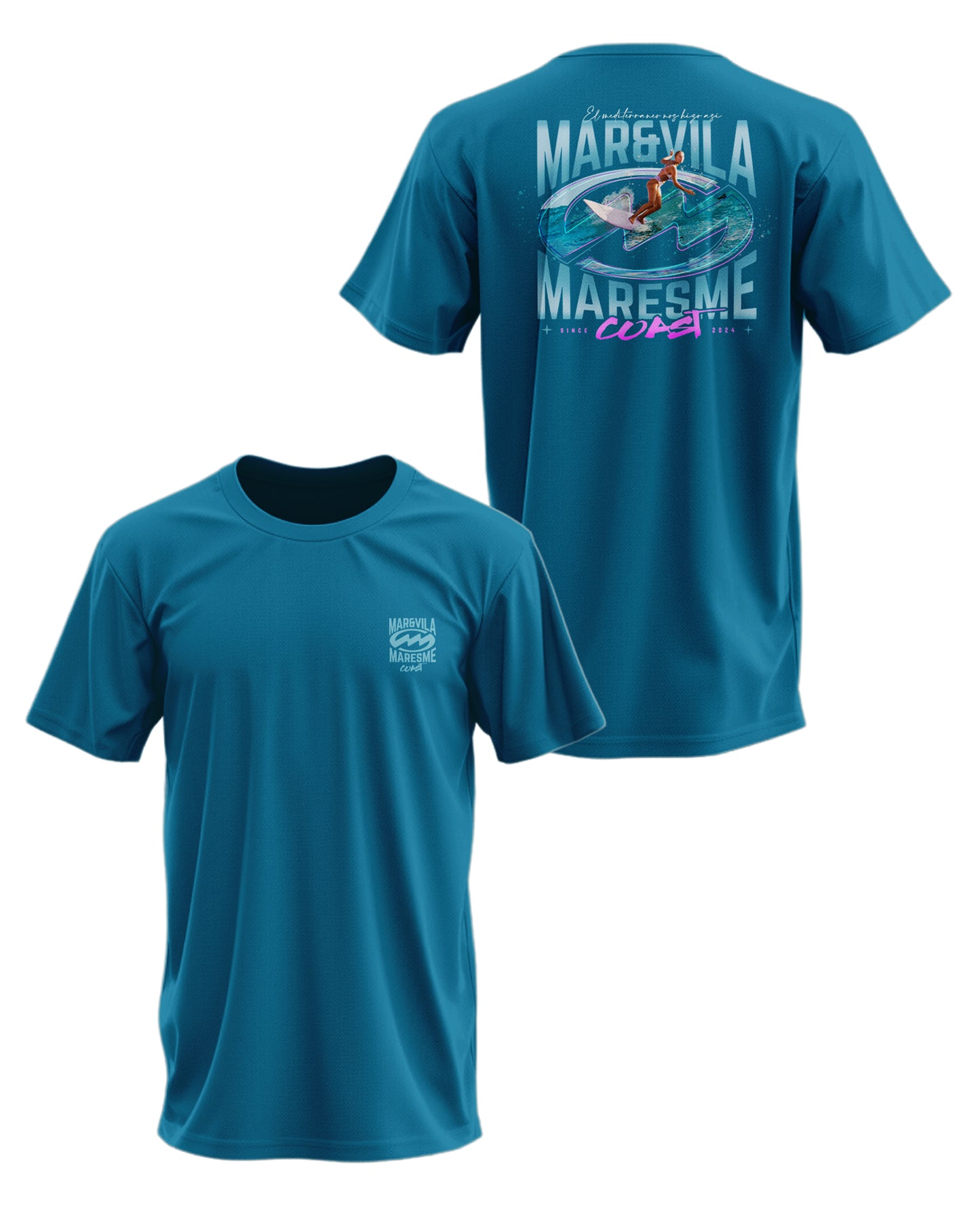 Camiseta Mar&Vila Hombre - Surfing On the Maresme Coast