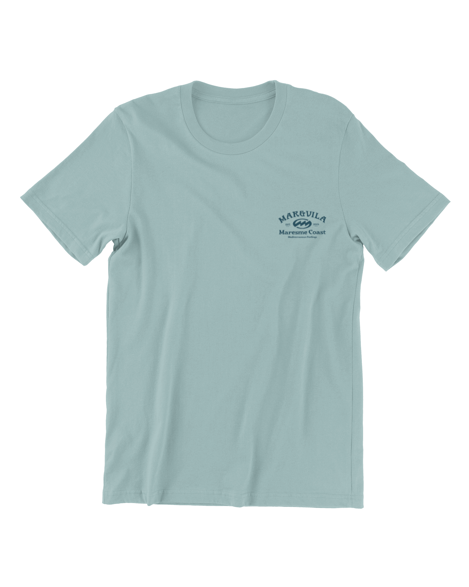 Camiseta langosta hombre color agua – estilo costero Maresme