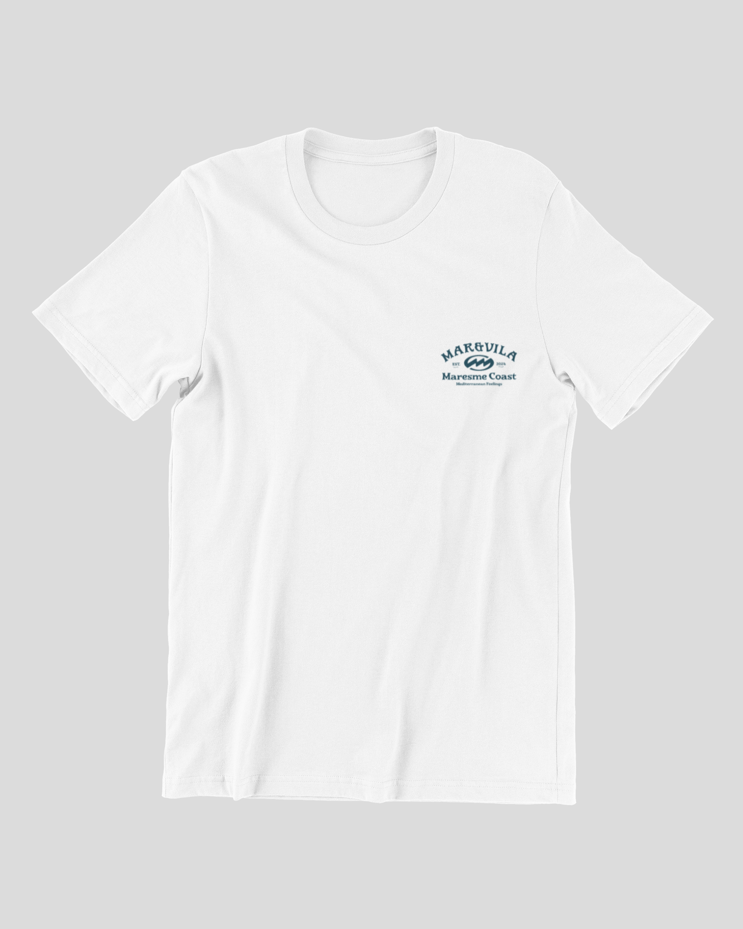 Camiseta langosta hombre color blanco marino– estilo costero Maresme