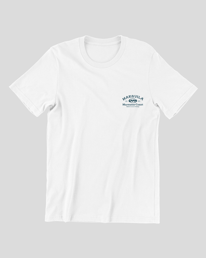 Camiseta langosta hombre color blanco marino– estilo costero Maresme