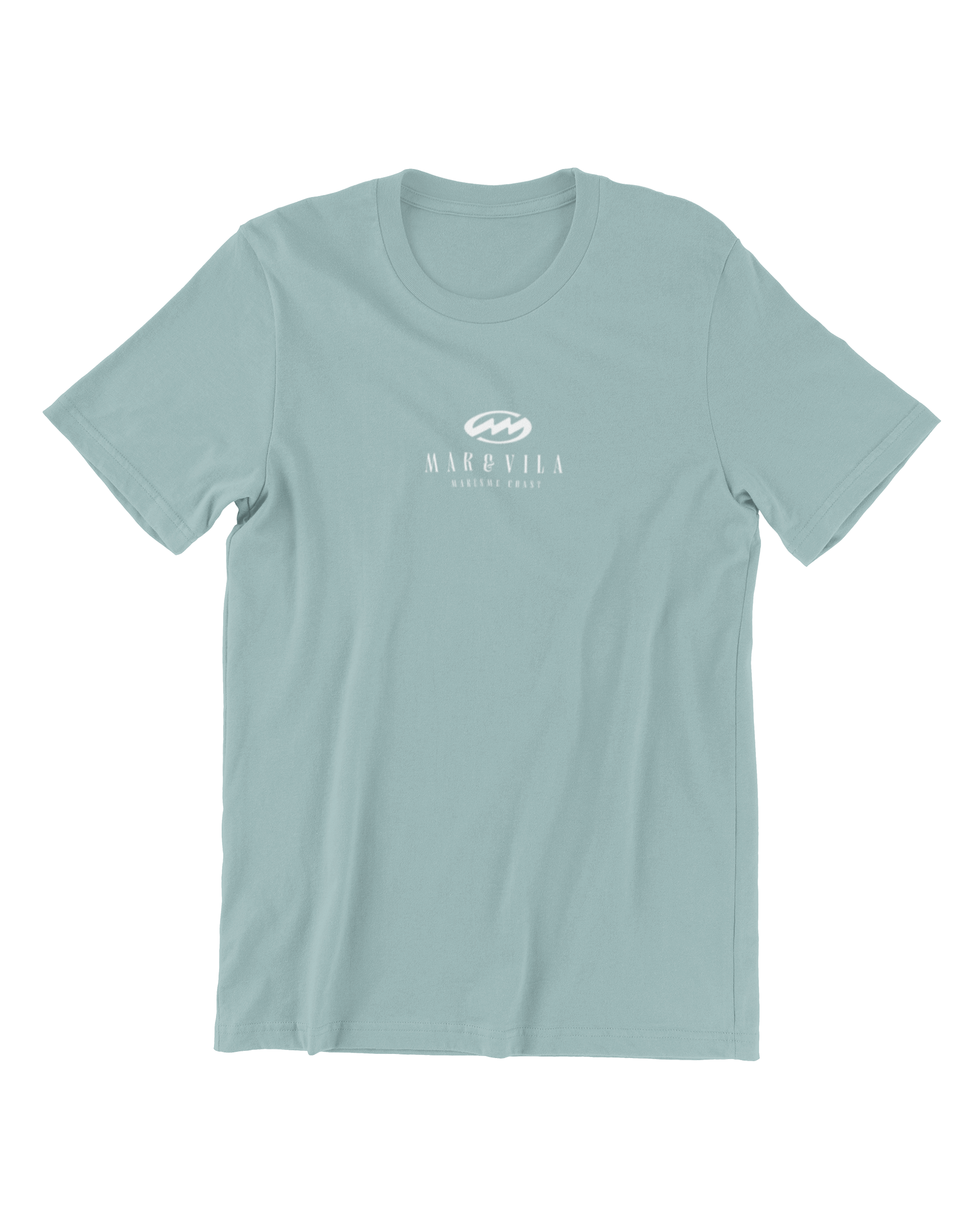 Camiseta cangrejo araña hombre azul claro delantera – ropa costera Cataluña Mar&Vila