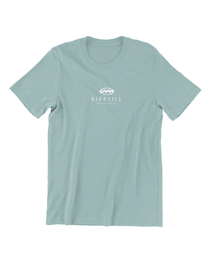 Camiseta cangrejo araña hombre azul claro delantera – ropa costera Cataluña Mar&Vila