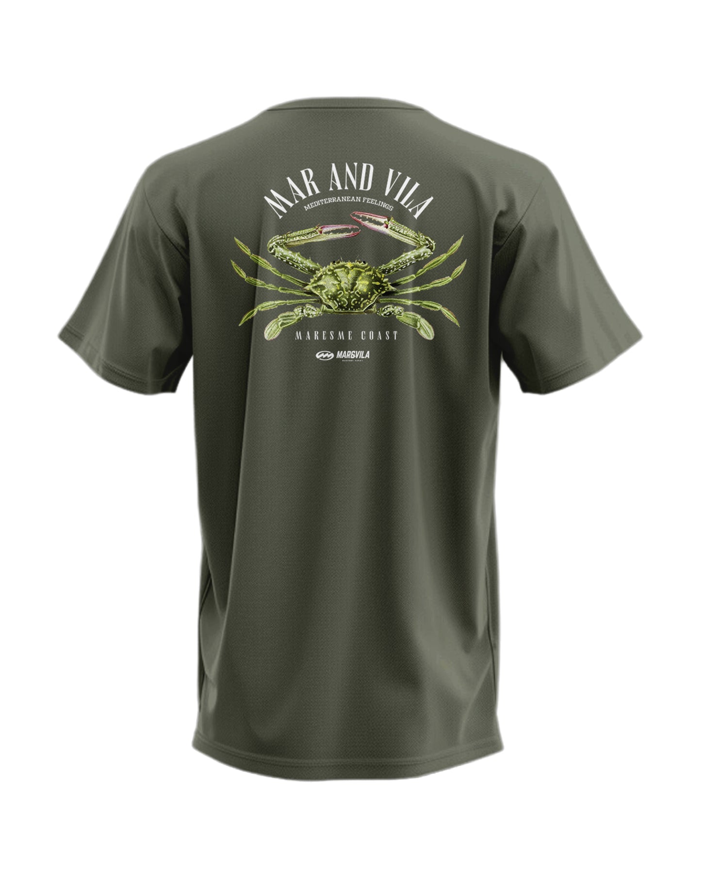Camiseta Mar&Vila Hombre Logo Cangrejo Verde · Surf Maresme