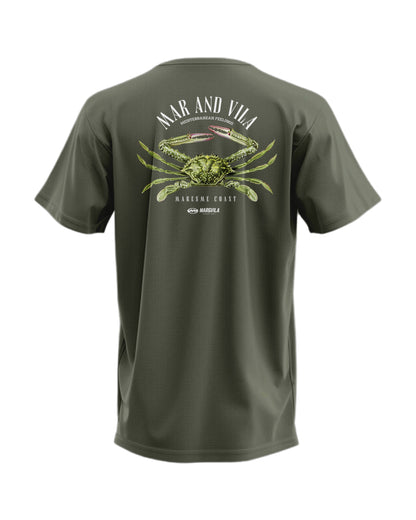 Camiseta Mar&Vila Hombre Logo Cangrejo Verde · Surf Maresme