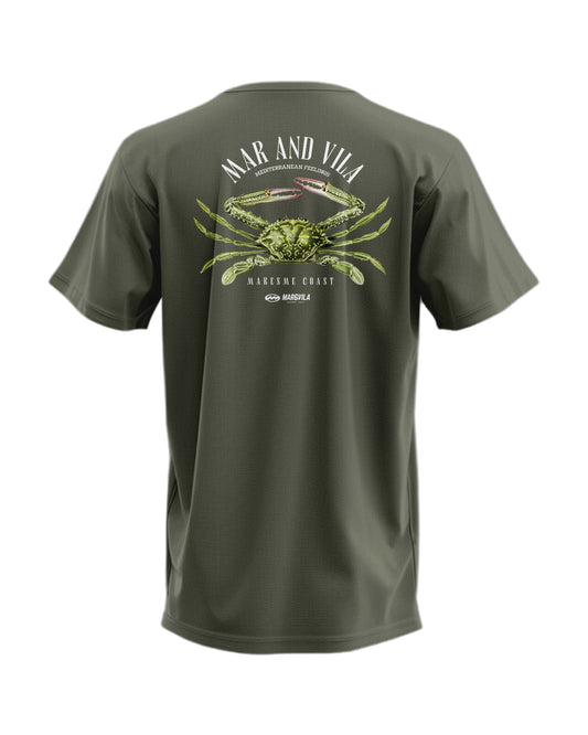 Camiseta Mar&Vila Hombre Logo Cangrejo Verde · Surf Maresme